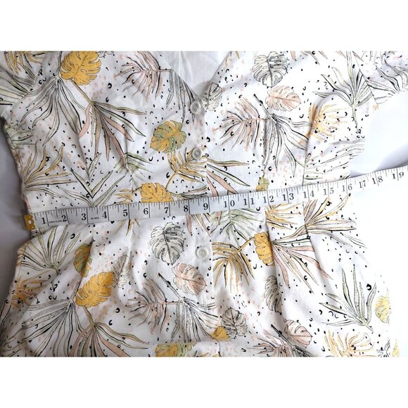 Minkpink Womens Tropical Floral Button-Front Short Sleeve Romper Size M - Picture 7 of 9